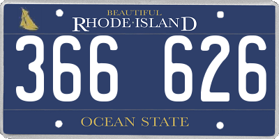 RI license plate 366626