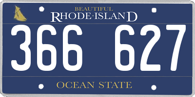 RI license plate 366627