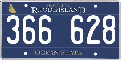RI license plate 366628