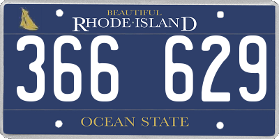 RI license plate 366629