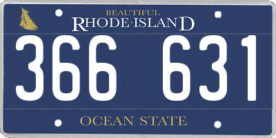 RI license plate 366631