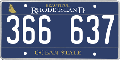 RI license plate 366637