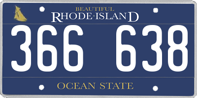 RI license plate 366638