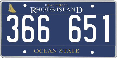 RI license plate 366651