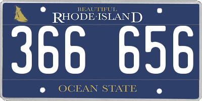 RI license plate 366656