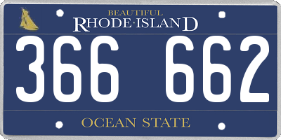 RI license plate 366662