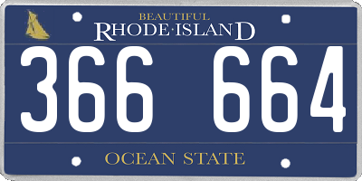 RI license plate 366664
