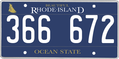 RI license plate 366672