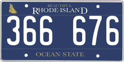 RI license plate 366676