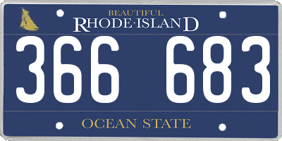 RI license plate 366683
