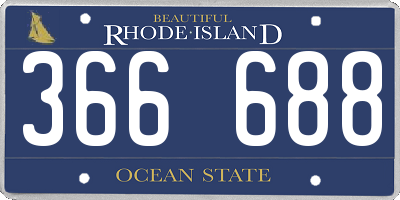 RI license plate 366688