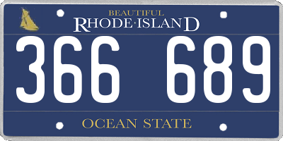 RI license plate 366689