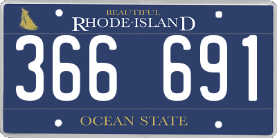 RI license plate 366691