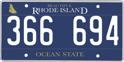 RI license plate 366694