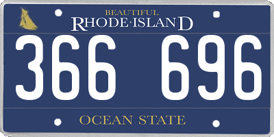 RI license plate 366696