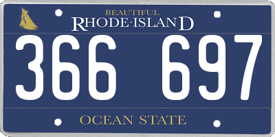 RI license plate 366697