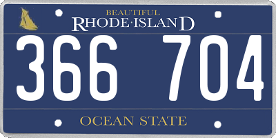 RI license plate 366704