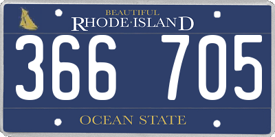 RI license plate 366705
