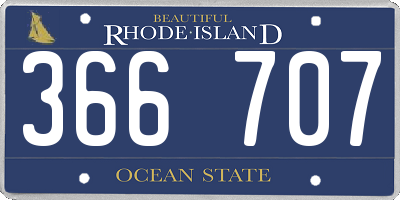 RI license plate 366707