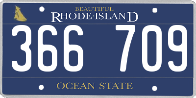 RI license plate 366709