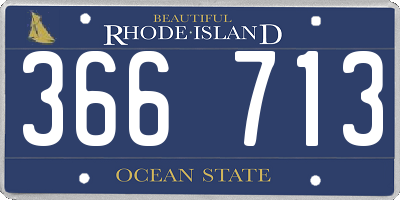 RI license plate 366713