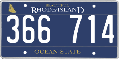 RI license plate 366714