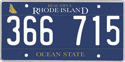RI license plate 366715