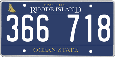 RI license plate 366718