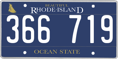 RI license plate 366719