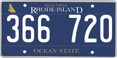 RI license plate 366720