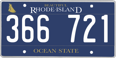 RI license plate 366721