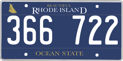 RI license plate 366722