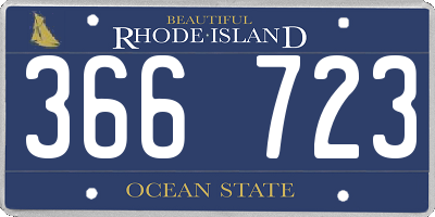 RI license plate 366723