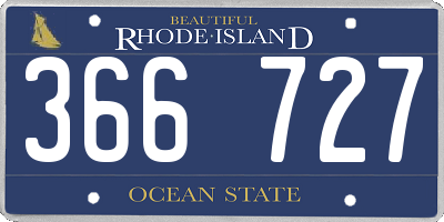 RI license plate 366727