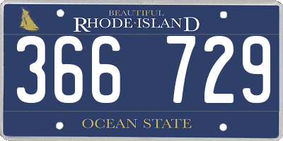 RI license plate 366729