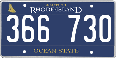 RI license plate 366730