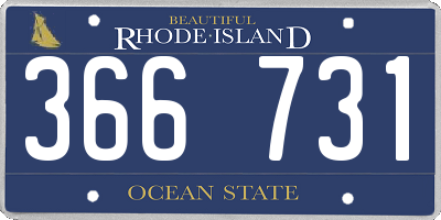 RI license plate 366731
