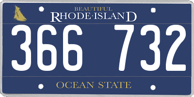 RI license plate 366732