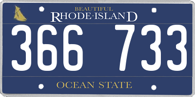 RI license plate 366733