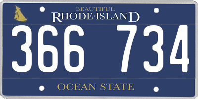 RI license plate 366734