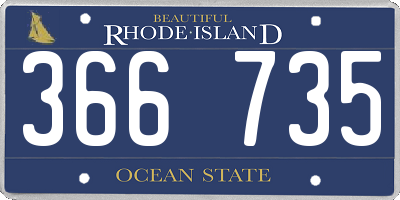 RI license plate 366735