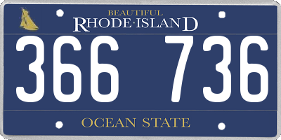 RI license plate 366736