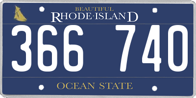 RI license plate 366740