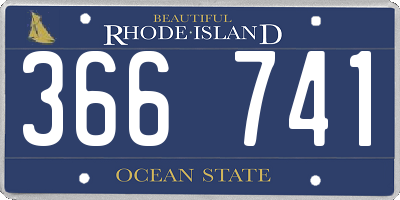 RI license plate 366741