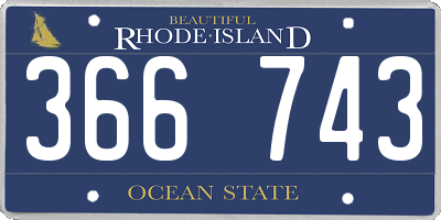 RI license plate 366743