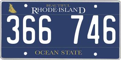 RI license plate 366746