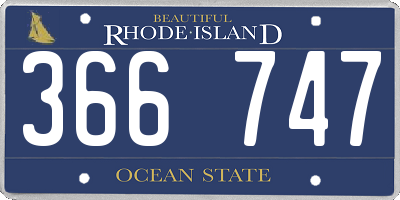 RI license plate 366747