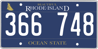 RI license plate 366748