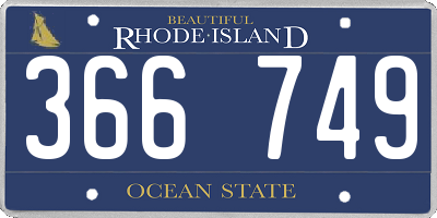RI license plate 366749