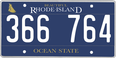 RI license plate 366764